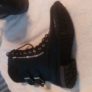 Black leather boots comfy and Goth sexy